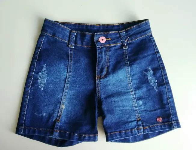 Bermuda jeans feminina infantil