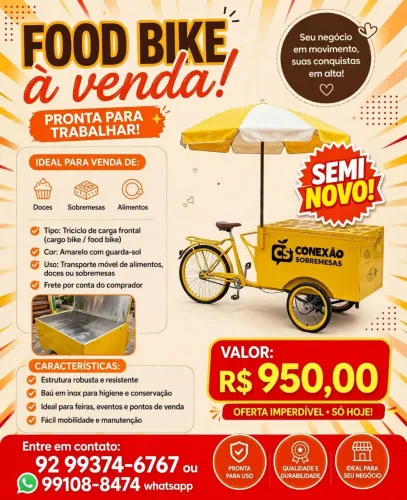 Food Bike para Lanche ou churrasco