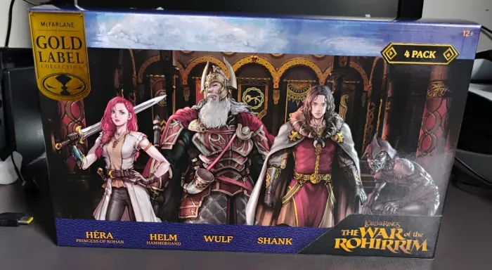 Bonecos War of the Rohirrim, Senhor dos Anéis- Edição especial com 4 personagens McFarlane