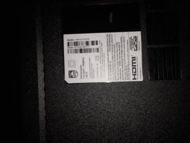 Tv Philips 65 polegadas com defeito na tela
