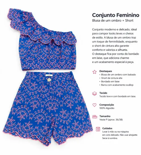 Lindo conjuntinho bordado