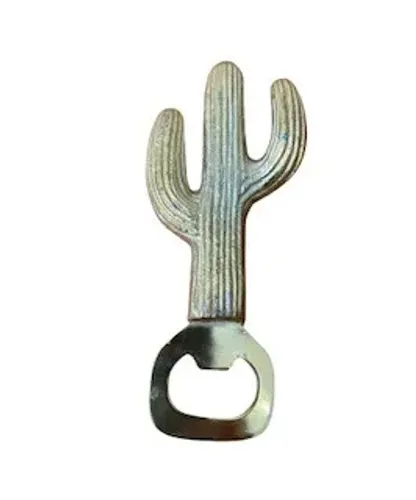 ABRIDOR GARRAFAS CACTOS EM METAL DOURADO 13CM
