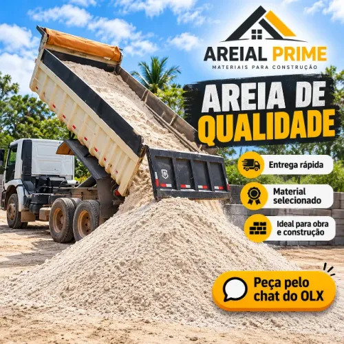Areia de Ótima Qualidade | Entrega Rápida | Direto na Sua Obra