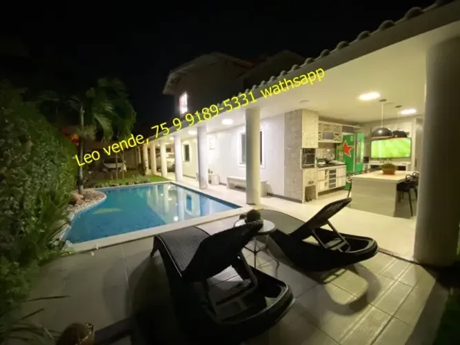 leo vende, bairro Sim, 3 suítes, closet, banheira, piscina e goumert