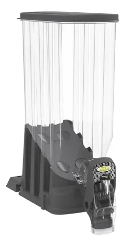 Dispenser Armazenador Expositor De Ração Pró Individual 40lt Cor Preto Plast Pet