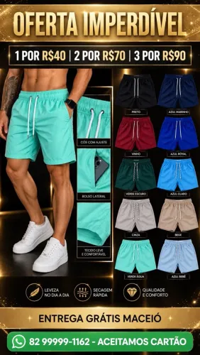 Shorts Tactel Liso