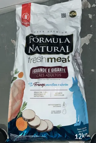 Ração Fórmula Natural, Super Prêmio, Fresh Meat - Raças Grandes e Gigantes - sabor Frango