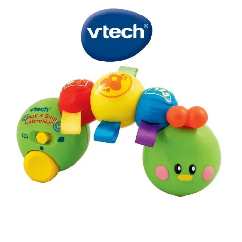 brinquedo lagarta vtech caterpillar de rolo e manobra com sons