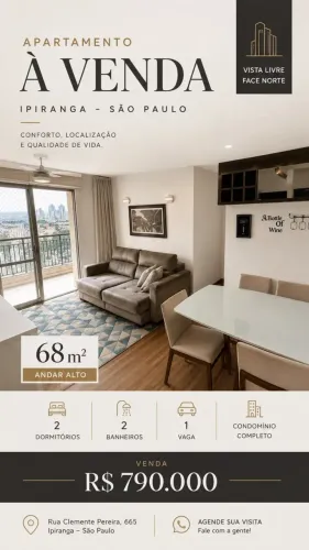APARTAMENTO À VENDA NO VARANDA IPIRANGA 68m² | ANDAR ALTO | VISTA LIVRE | FACE NORTE