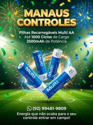 Pilhas recarregáveis AA