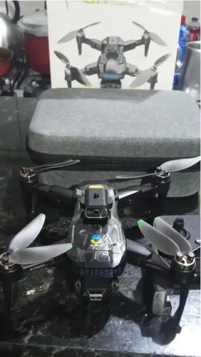 Drone profissional GPS duas baterias retorno automático alcance 1km é 200 novo