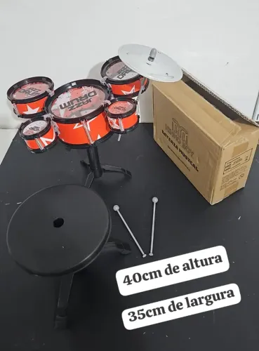Bateria Músical Infantil - Entregamos das 9 as 22hrs
