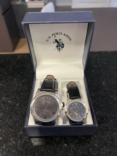 Kit Par Relógios Casal U.s. Polo Assn. Usc2113 + Películas (Usado)