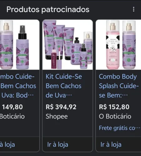 Kit Boticário cachos uva 7unid