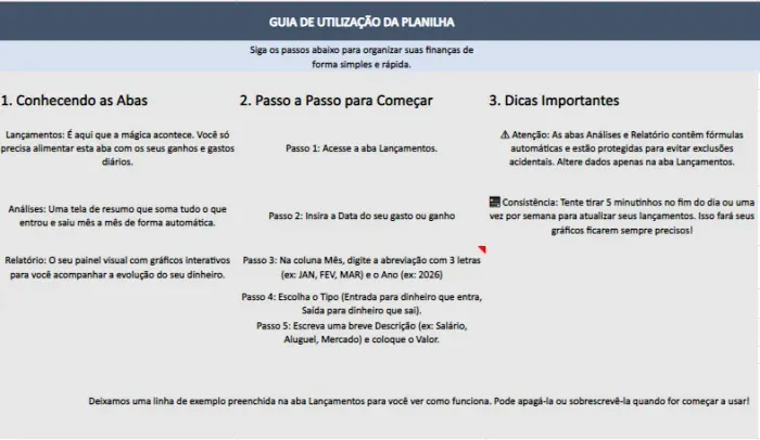 Planilha Organizador Financeiro Prático - Controle de Gastos Excel