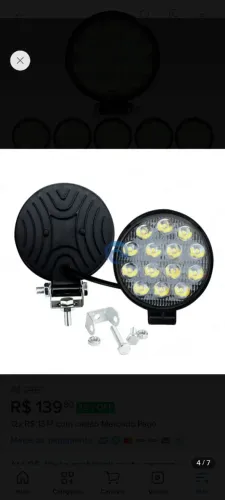 Farol de milha universal em led bivolts