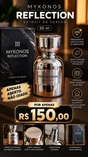 Reflection Mykonos 50ml - Original, apenas aberto e não usado