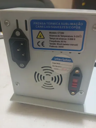 Prensa Térmica CT250 para Canecas e Copos | Digital | 300 W