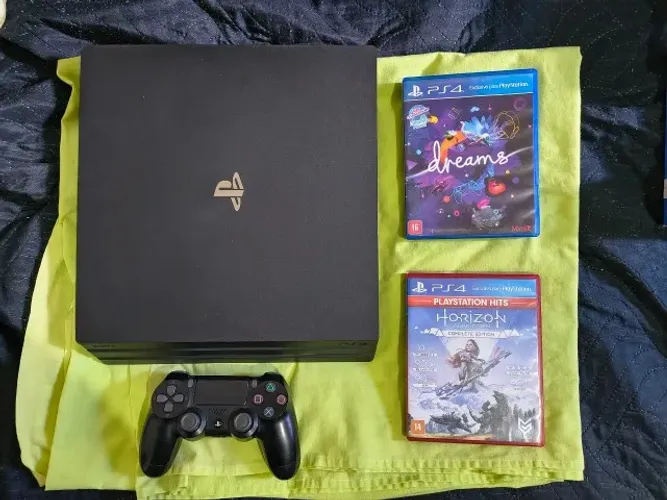 PS4 Pro 1TB Completo + Controle Original + Jogos + Caixa + Brindes