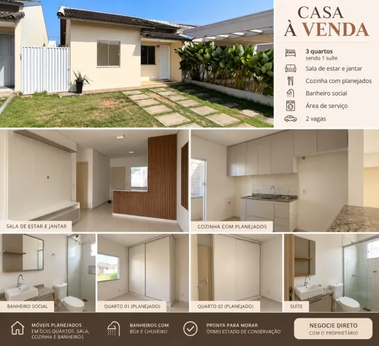 CASA À VENDA CONDOMÍNIO TERRA BRASIL