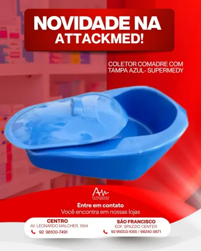 COLETOR COMADRE COM TAMPA AZUL- SUPERMEDY