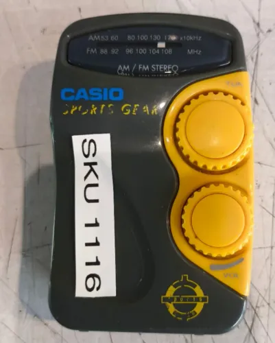  Rádio Portátil Casio Sports Gear RD-70, um clássico "walkman"  lançado nos ANOS 90 