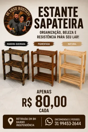 Sapateira rústica.