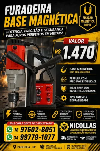 Furadeira base Magnética