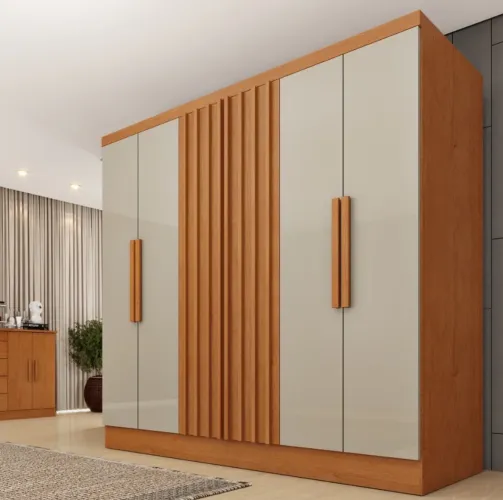 Guarda-Roupa Itaperuna 6 portas Ripado 1.80m Entrega Rápida