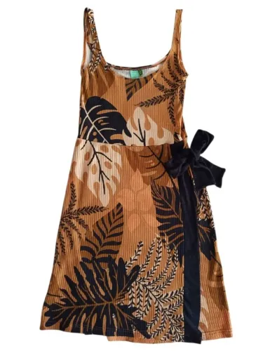 Vestido midi FARM estampado P (USADO/PERFEITAMENTE CONSERVADO)