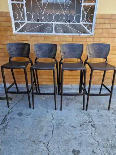 Banquete alta Bar Tramontina marrom 