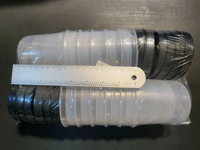 Kit com 12 potes plásticos reutilizáveis, tampa rosqueável (novos)