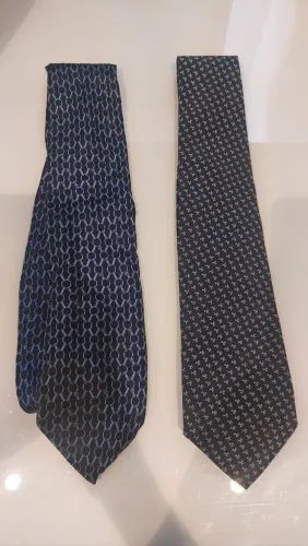 Dupla de gravatas 100% Seda