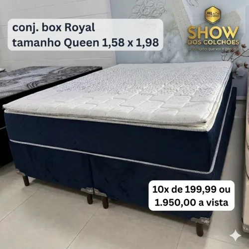 Cama box tamanho Queen m. Ensacadas e pilow top. 