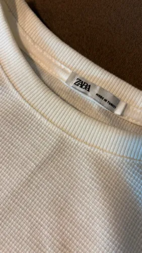 Blusa Zara Canelada Branca Nova com Etiqueta