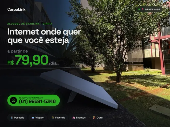 Aluga-se STARLINK MOVEL 79,90 A DIÁRIA