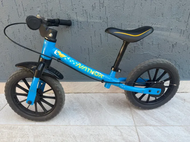 Bicicleta Infantil Equilibrio Sem Pedal Balance Azul