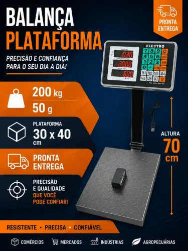 Promoção da balança industrial da caixa com garantia 200 kg 30 x 40