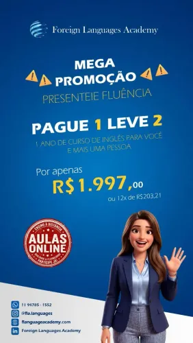 CURSO ANUAL DE INGLÊS | PAGUE 1 LEVE 2