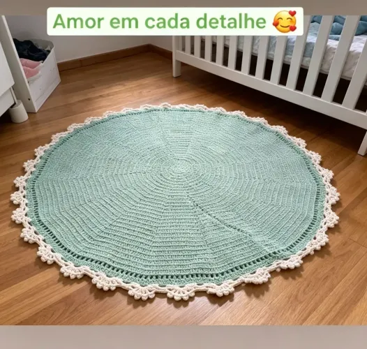 Tapete redondo para quarto infantil
