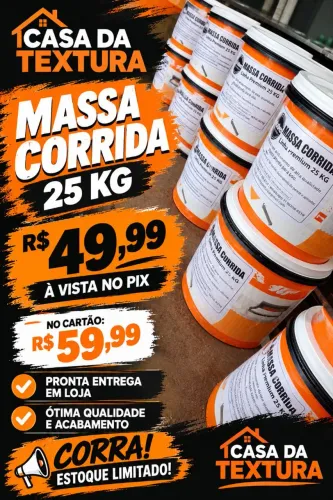 Massa corrida balde 25 kg