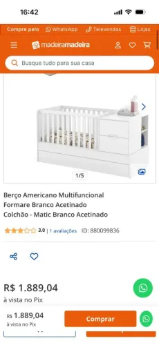 Berço americano muiti-funcional