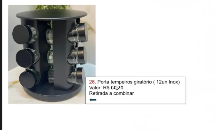Porta tempeiros com 12 un.