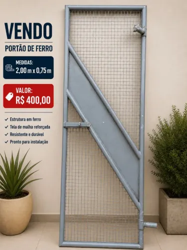 Vendo portão de ferro em ótimo estado
