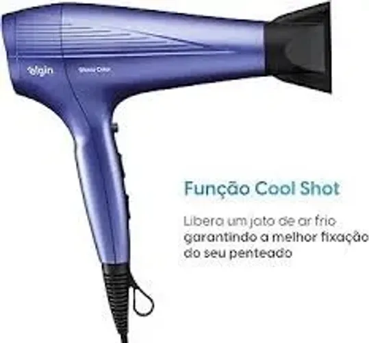 Secador de Cabelo Glossy Color Elgin 2.000W Portátil