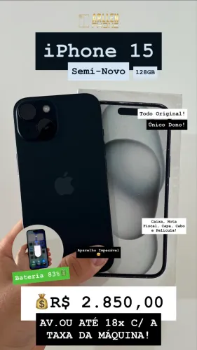 iPhone 15 128GB 83% Original