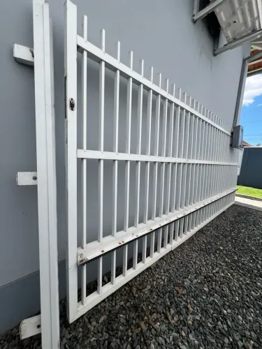 Portao De Alumínio Branco 1,4x3,3m
