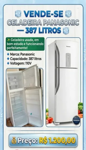 Geladeira Frost Free Panasonic