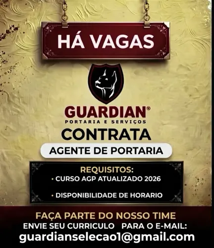 Vaga de emprego AGENTE DE PORTARIA