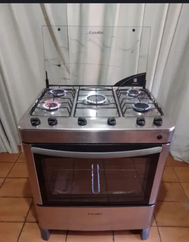 Fogão esmaltec inox 5 bocas (entrega grátis